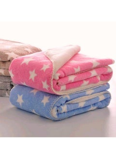 Brandonn New Born All Season Ultrasoft Baby Blanket For Babies (Pink/Blue) Pack Of 2, Fur & Sherpa, Lightweight  - Image 1