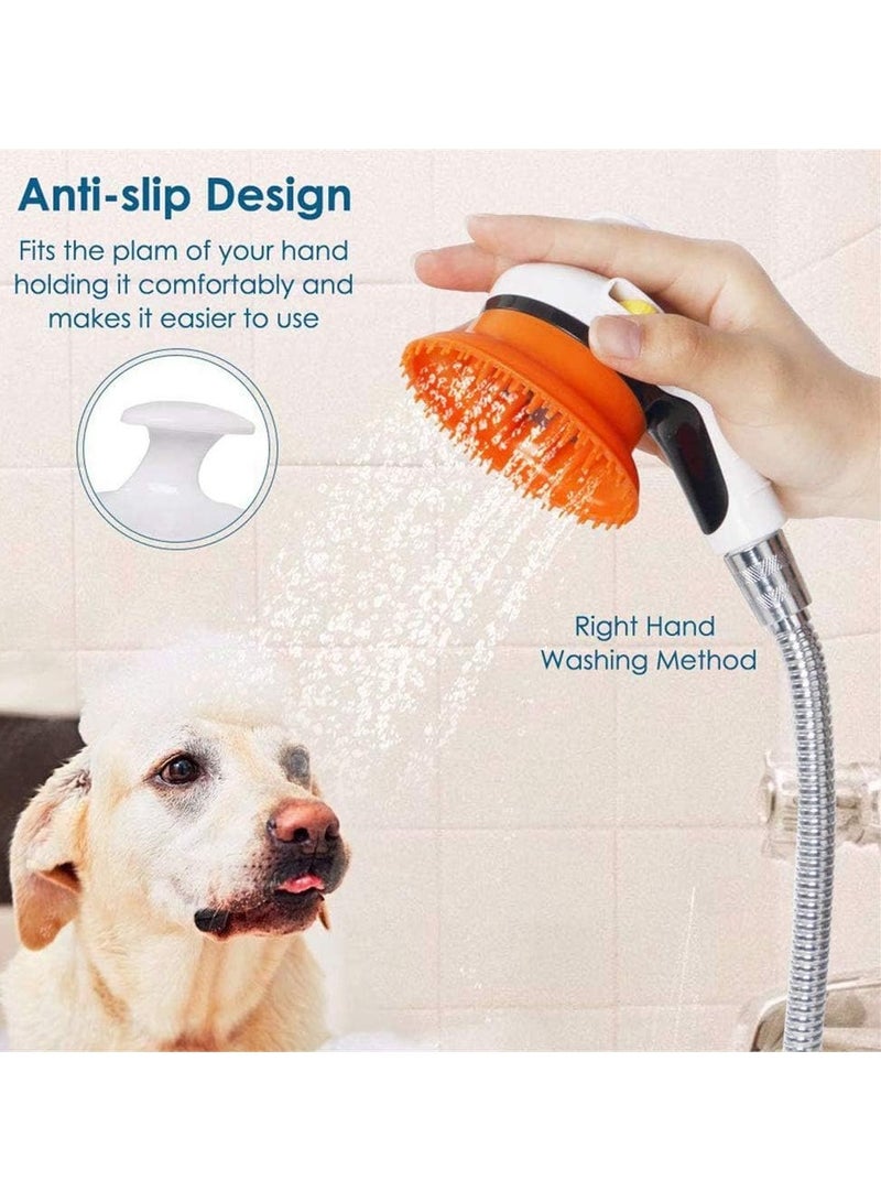 Handheld Pet Shower Head Pet Grooming Shower Bath Spray Head Indoor Outdoor Adjustable Handheld Bathing Tool for Dogs and Cats (Blue) - Image 4