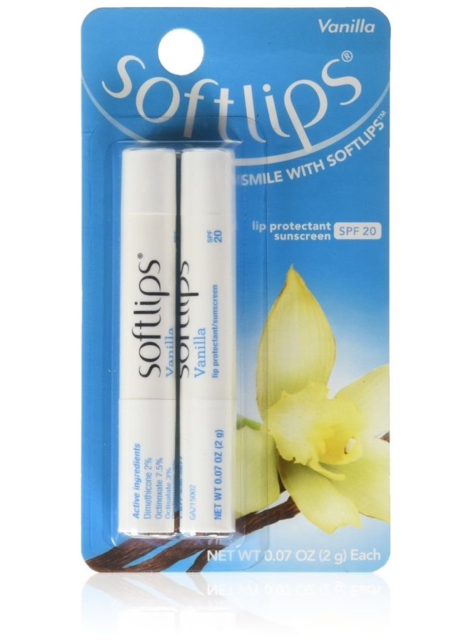 Softlips Lip Protectant SPF 20, Vanilla 2 count (Pack Of 6) - Image 1