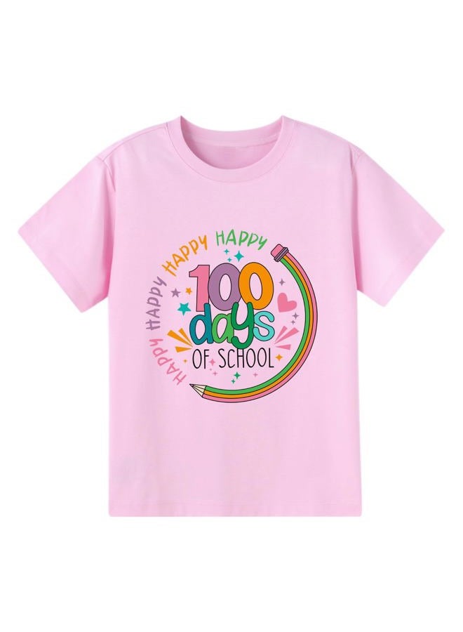 Geoyune Cool 100 Days of School Shirt Girls Boys 100th Day of School Celebration Kids T-Shirt Tops 3-7 Years, Style#4, 4 Years - Image 1