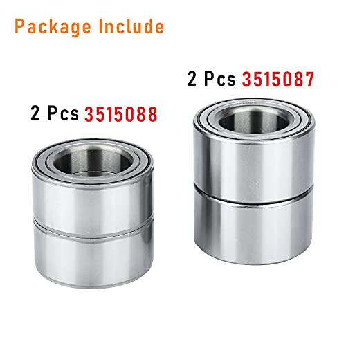MINSTAR Front and Rear Wheel Hub Bearings Fit for Polaris Ranger 700 500 400 XP EFI 6x6 2x4 4x4 EV, Replaces # 3515088(2PCS) 3515087(2PCS) - Image 5
