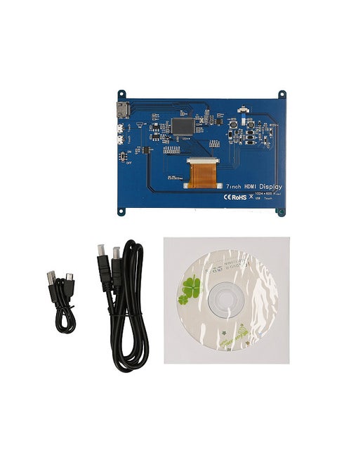 7 inch Capacitive Touch Screen, 1024x600 HD LCD Display Gaming Screen, for Raspberry Pi 4B
