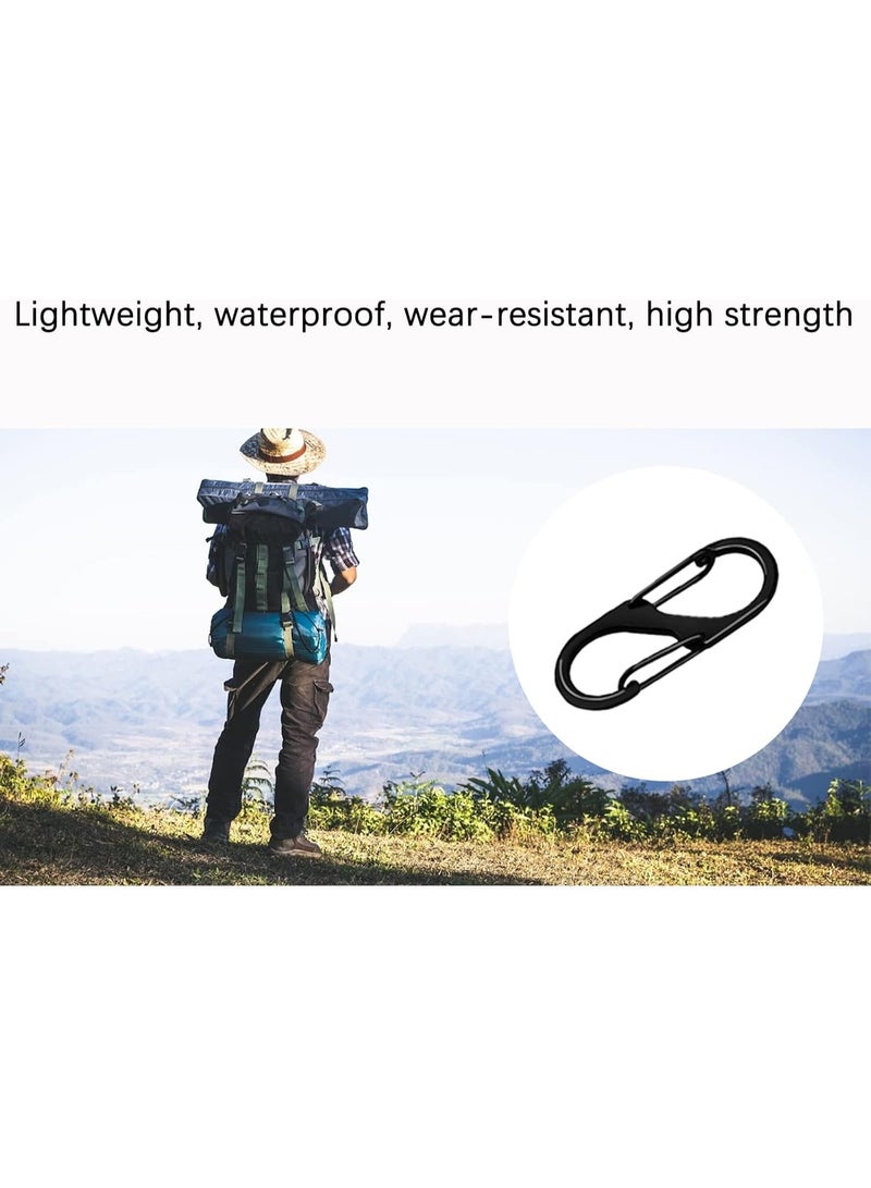 11 قطعة من أقفال السحاب المضادة للسرقة، مشابك سحاب صغيرة مزدوجة الجوانب على شكل حرف S مضادة للسرقة لحقائب الظهر، وحقائب اليد، وحقائب السفر، واستبدال سحابات الأمتعة، أسود - Image 2