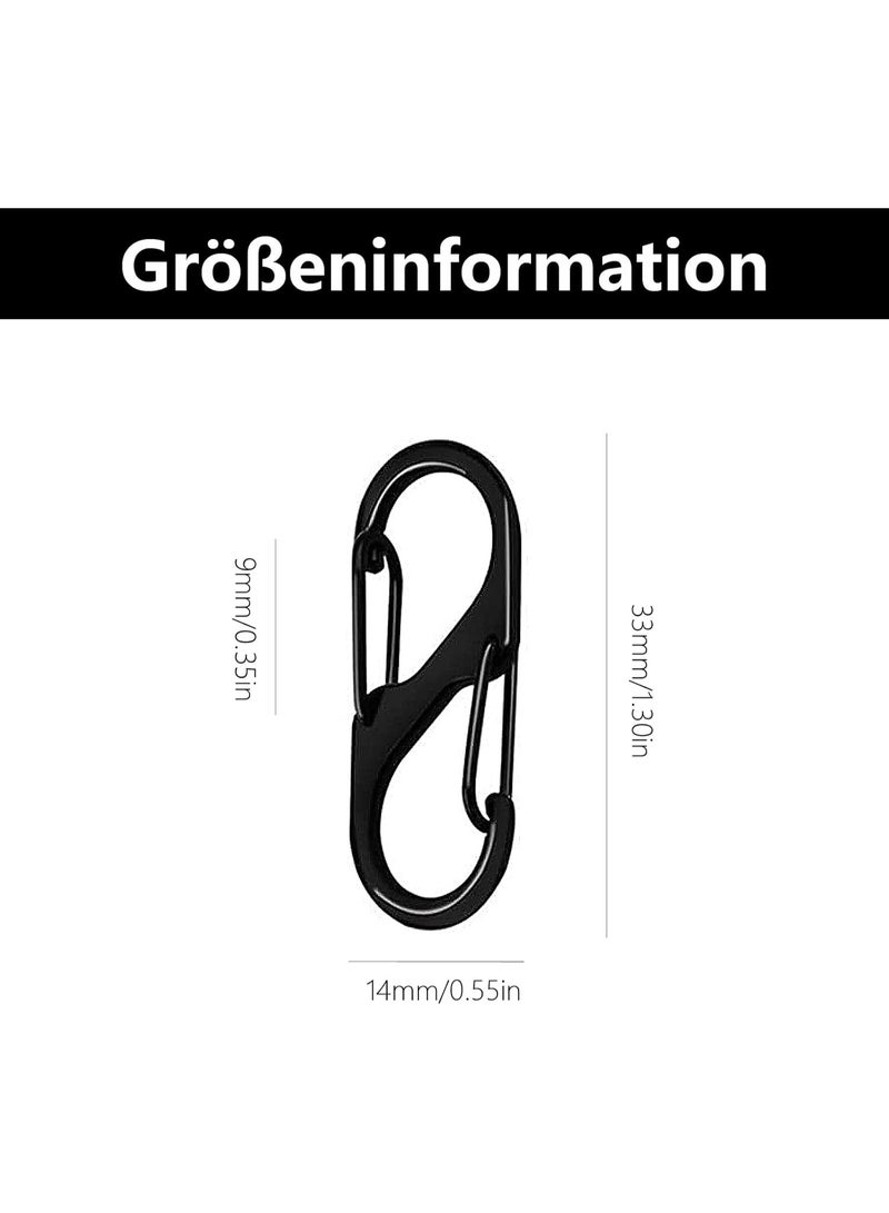 11 قطعة من أقفال السحاب المضادة للسرقة، مشابك سحاب صغيرة مزدوجة الجوانب على شكل حرف S مضادة للسرقة لحقائب الظهر، وحقائب اليد، وحقائب السفر، واستبدال سحابات الأمتعة، أسود - Image 5