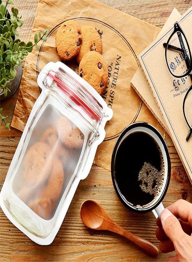 CESHTA Jar Pouch for Food Storage Reusable Zip Lock Bags for Fridge & Kitchen Airtight Zip Pouches for Dry Fruits, Snacks, Spices & Leftovers Leak-Proof Food Organizer Bags - Image 3