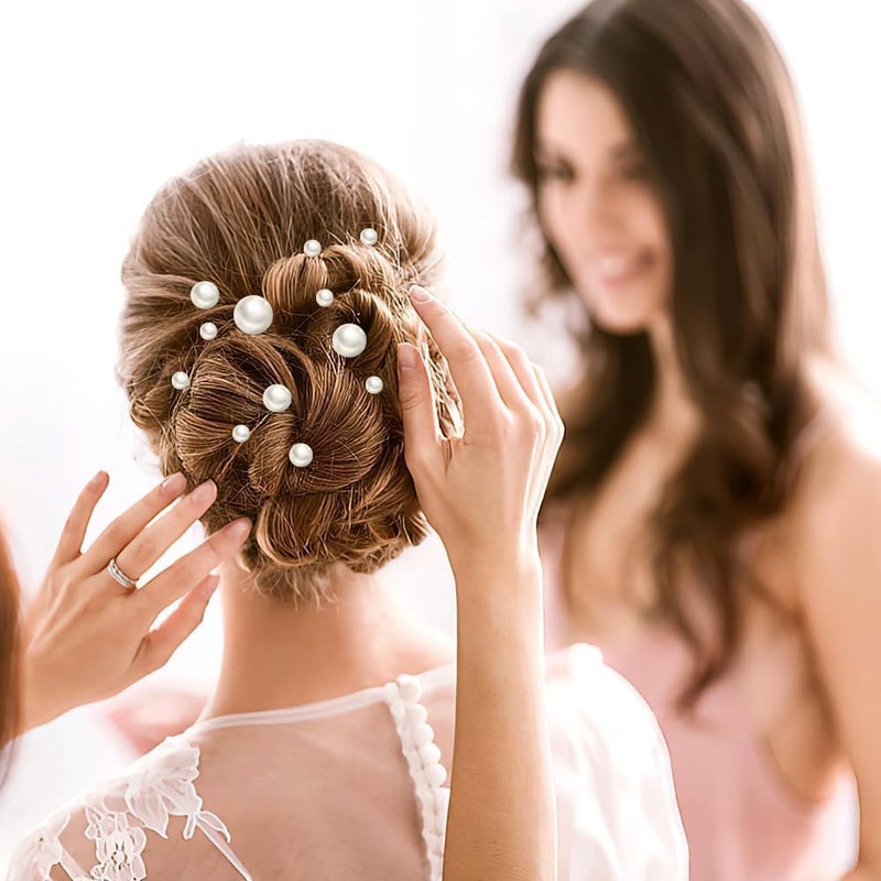 ChicAbode 18 Pcs Pearl Hair Clips for Weddings, Bridal Rhinestone Hair Accessories with U-Shaped and Gold Hair Pins, Suitable for Brides and Bridesmaids - Image 3