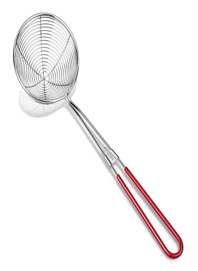 SUNWUKIN 304 Stainless Steel Spider Strainer Skimmer Ladle for Cooking and Frying, Kitchen Gadgets Utensils Wire Pasta Spoon - Image 1