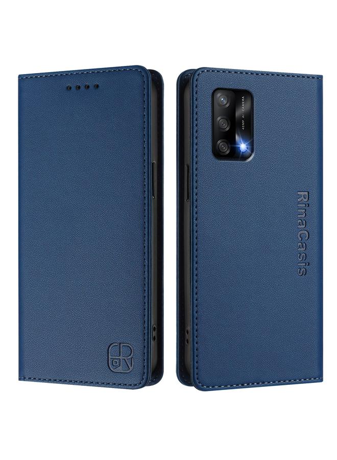 اس-توب جراب لهاتف OPPO A74 4G / F19 / F19s / A95 5G / 4G RC01 جراب هاتف جلدي مزدوج الطي مزود بمغناطيس شفط RFID - Image 2