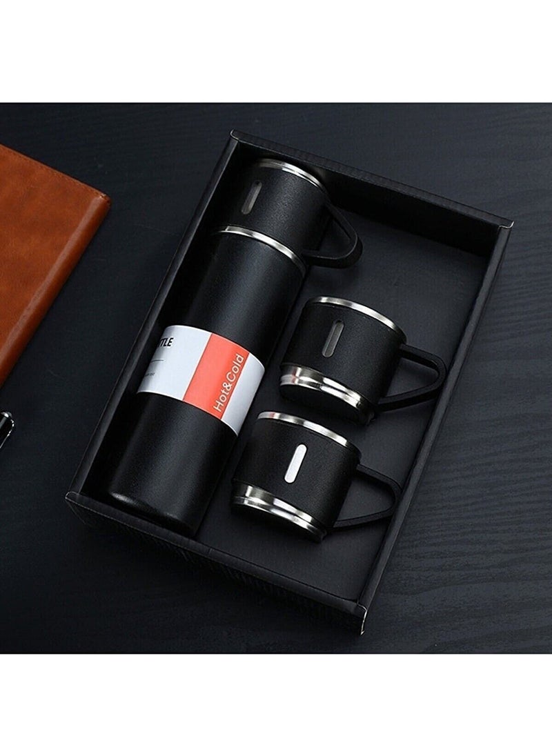 EUREKA Stainless Steel 3 Glass Vacuum Thermos Set 500 Ml, Up to 12 Hours Heat Protection Thermos  - Image 5
