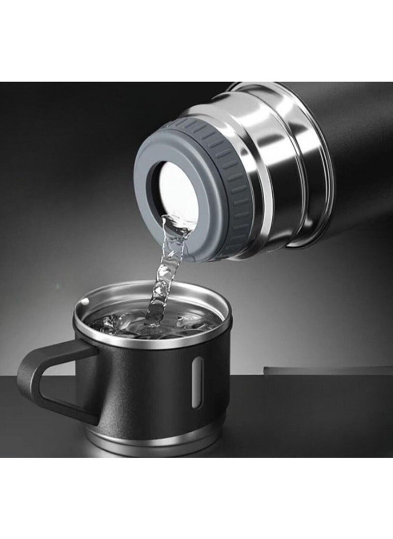 EUREKA Stainless Steel 3 Glass Vacuum Thermos Set 500 Ml, Up to 12 Hours Heat Protection Thermos  - Image 4