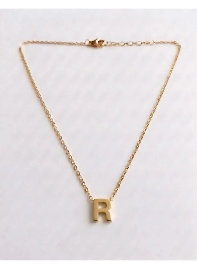 روفو Initial R Pendant Necklace