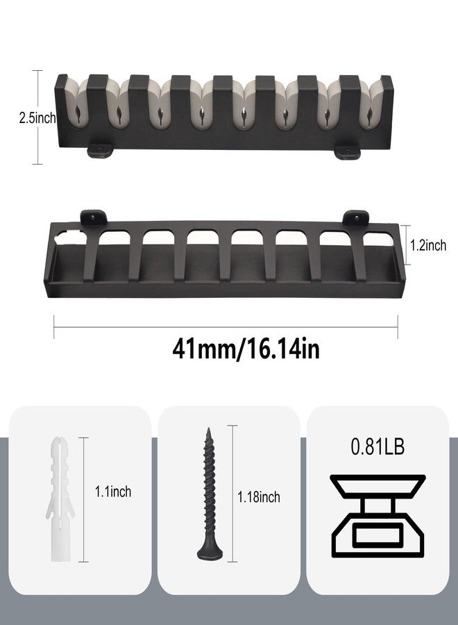 linguang Organizer Wall Mount 6/8 vertical/Horizontal for Fishing Rod Holders and Pole Racks, Fishing Gear Accessory to Garage Door Home Room (Gray 8 Vertical) - Image 2
