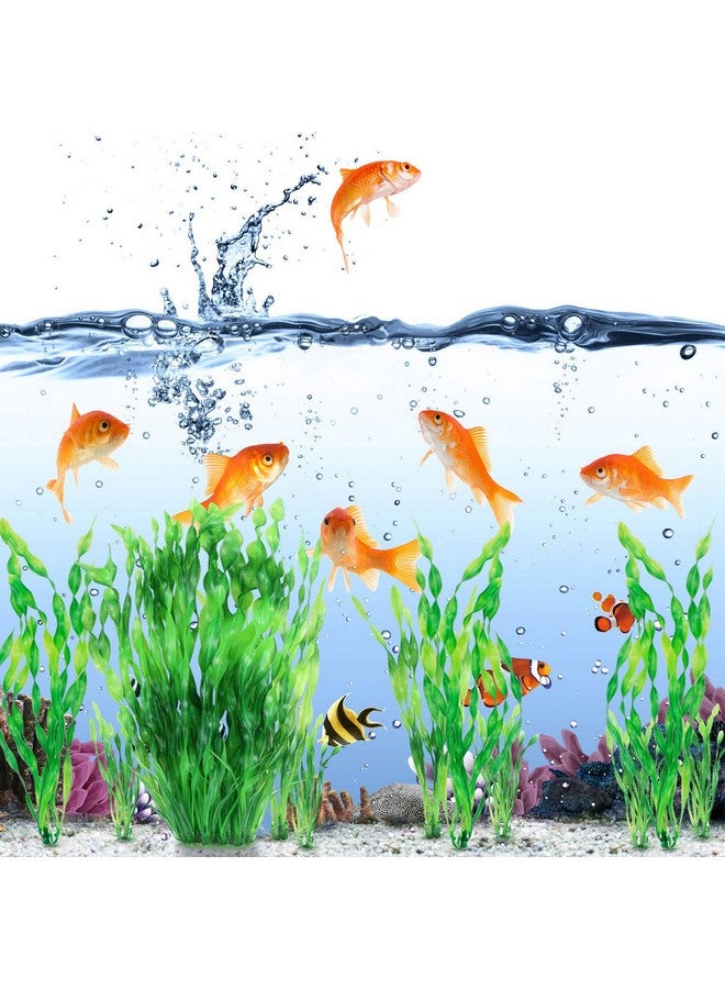 MYLIFEUNIT MyLifeUNIT Artificial Aquarium Plants, 13 Pack Plastic Seaweed Water Plants for Fish Tanks (Green) - Image 3