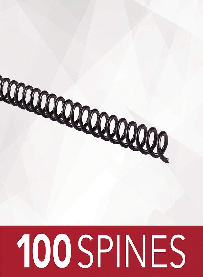 GBC Binding Spines / Spirals / Coils, 6mm, 30 Sheet Capacity, 4:1 Pitch, Color Coil, Black, 100 Pack (9665000) - Image 2