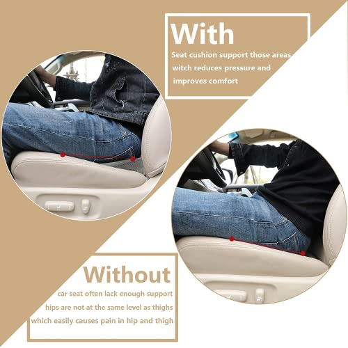 Livtribe Car Seat Cushion - Memory Foam Car Seat Pad - Sciatica & Lower Back Pain Relief - Car Seat Cushions for Driving - Road Trip Essentials for Drivers(Gray) - Image 3
