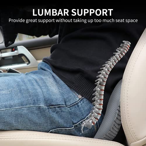 Livtribe Car Seat Cushion - Memory Foam Car Seat Pad - Sciatica & Lower Back Pain Relief - Car Seat Cushions for Driving - Road Trip Essentials for Drivers(Gray) - Image 4
