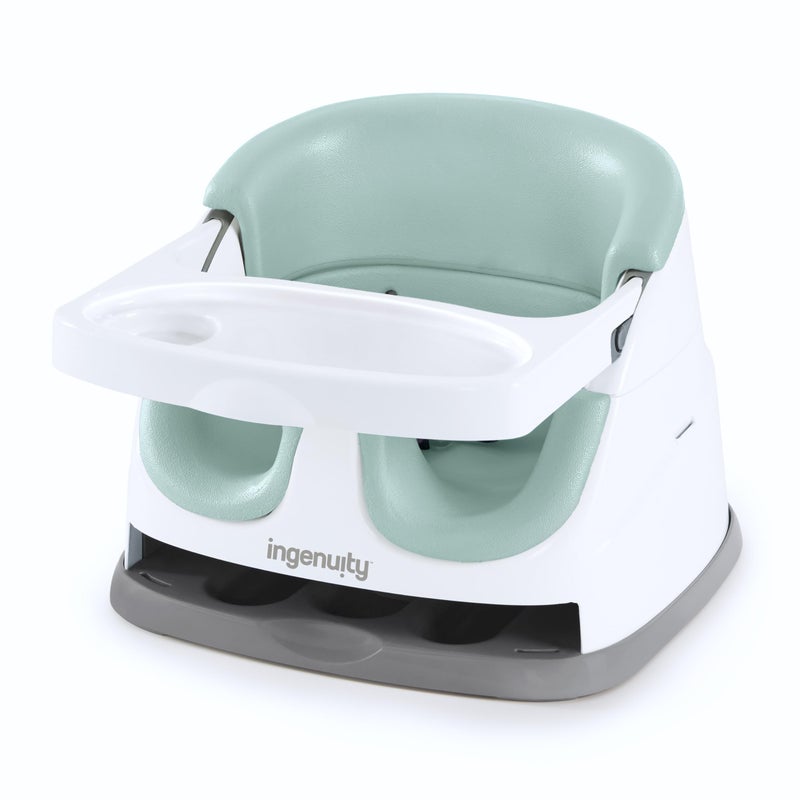 Ingenuity Baby Base 2in1 Booster Feeding and Floor Seat with SelfStoring Tray Mist