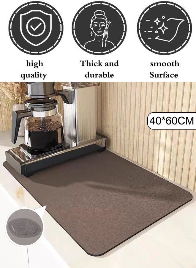 حصيرة قهوة، حصيرة طاولة، حصيرة تجفيف ماكينة القهوة، قاعدة مطاطية مانعة للانزلاق، حصيرة سريعة الجفاف، حصيرة أكواب قهوة، حصيرة أكواب قهوة، حصيرة بار قهوة، حصيرة مطبخ، لماكينة القهوة، المطبخ، الحوض، أدوات المائدةبساط تنشيف مفرش سيلكون - Image 1