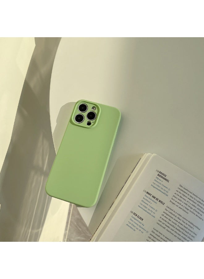 NIBEMINENT Liquid Silicone Solid Color Protective TPU Case Cover For iPhone 17 Air, Bean Green