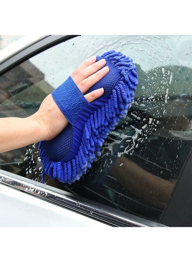 Blue Microfiber Car Wash Sponge Brush for Auto Motorcycle Home Easy to Use - Image 5