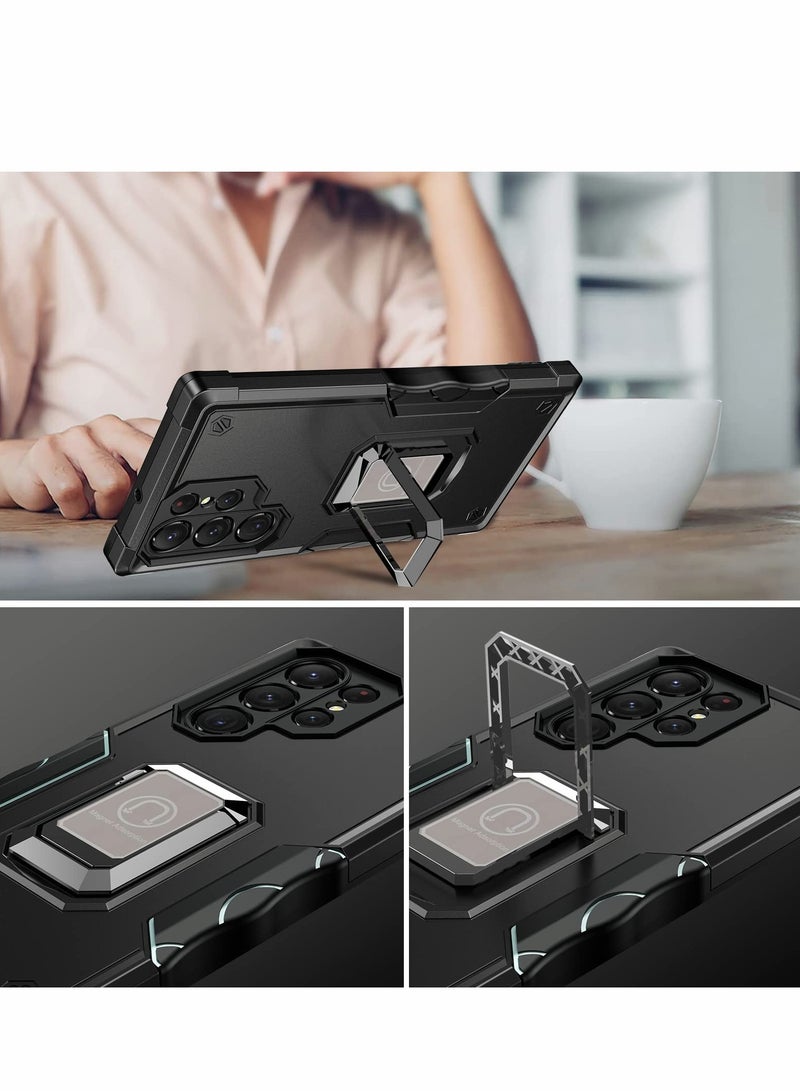 KASTWAVE حافظة لهاتف سامسونج جالاكسي S22 ألترا، حافظة S22 ألترا مضادة للصدمات مع قاعدة خلفية صلبة لحماية سامسونج S22 ألترا 6.8 بوصة-2022 - Image 5