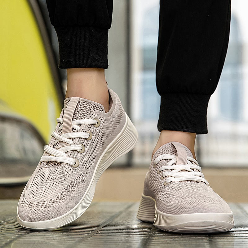 Unisex Breathable Mesh Lace-up Running Shoes - Image 3