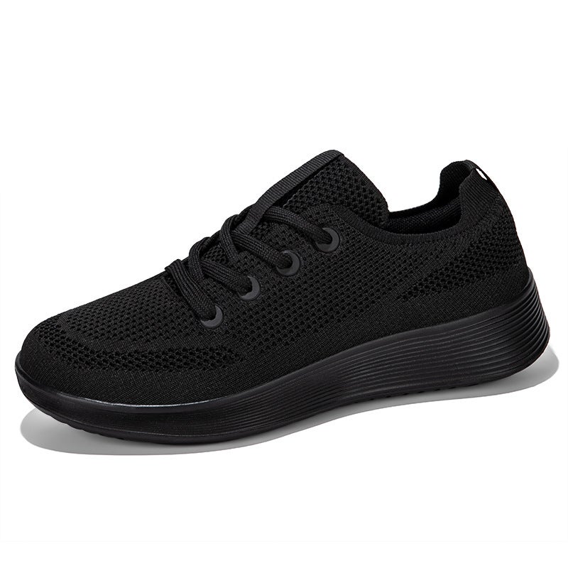 Unisex Breathable Mesh Lace-up Running Shoes - Image 1