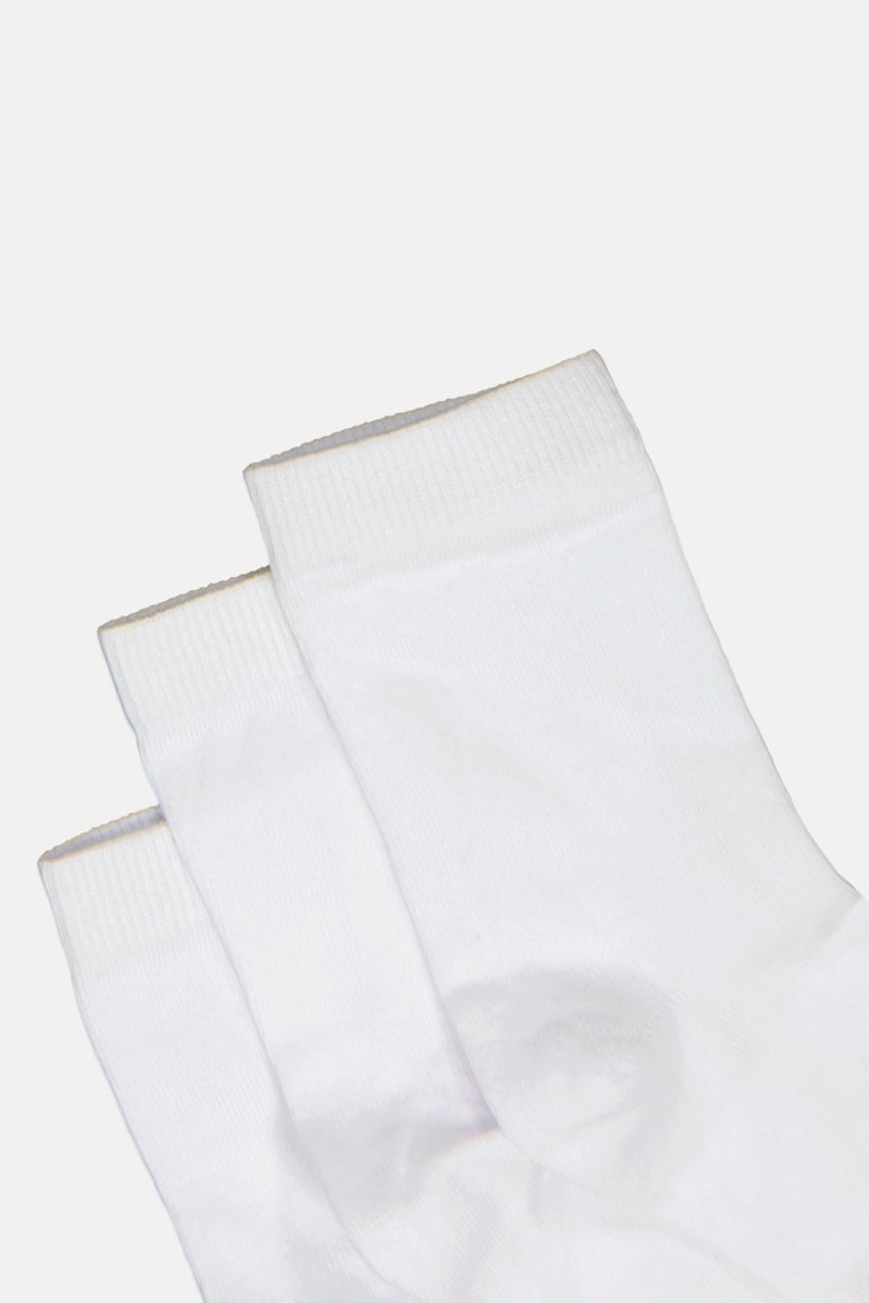bebe Toddlers Girl 5 Pairs Plain Ankle Socks, White  - Image 3