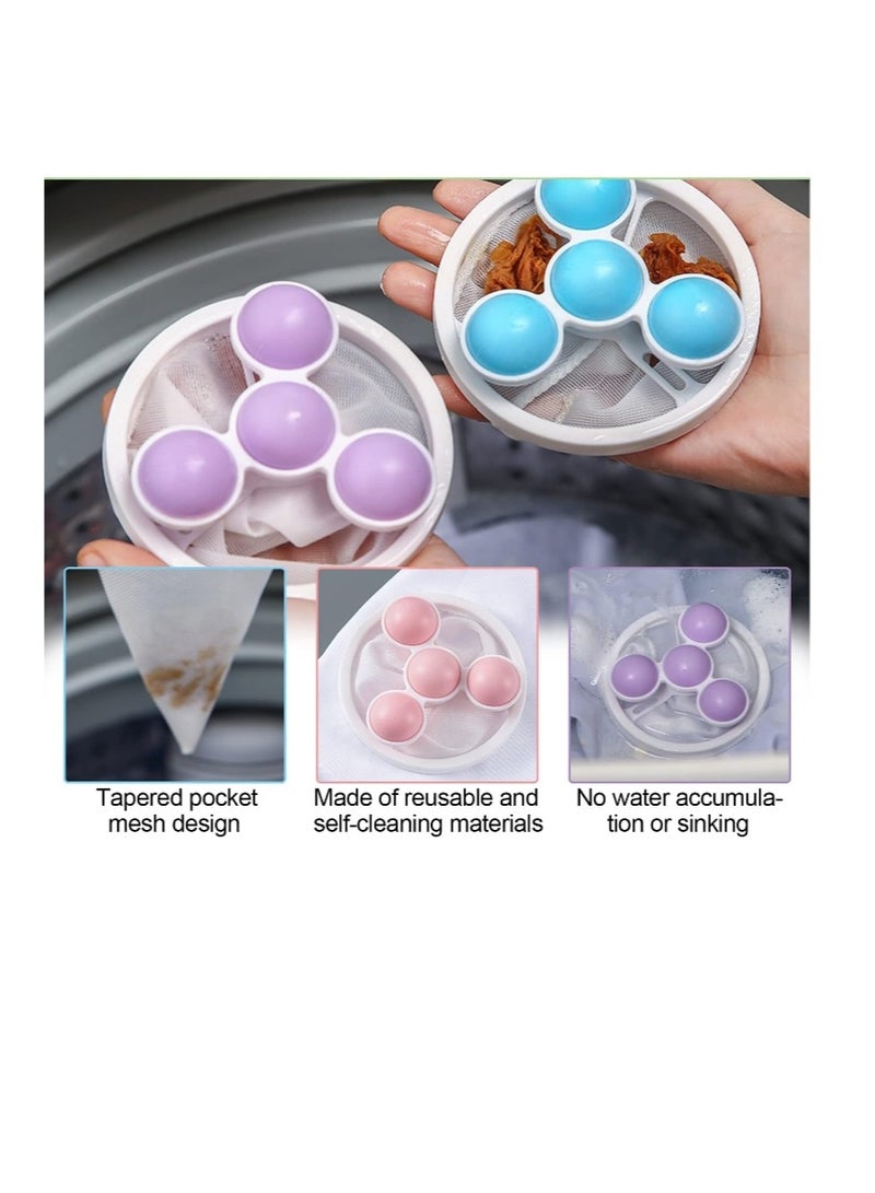 OASIS-TH 3 PCS Home Floating Lint Hair Catcher Mesh Pouch Washing Machine Laundry Filter Bag  - Image 1