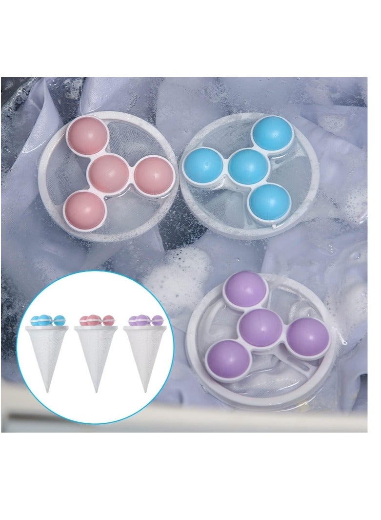 OASIS-TH 3 PCS Home Floating Lint Hair Catcher Mesh Pouch Washing Machine Laundry Filter Bag  - Image 3