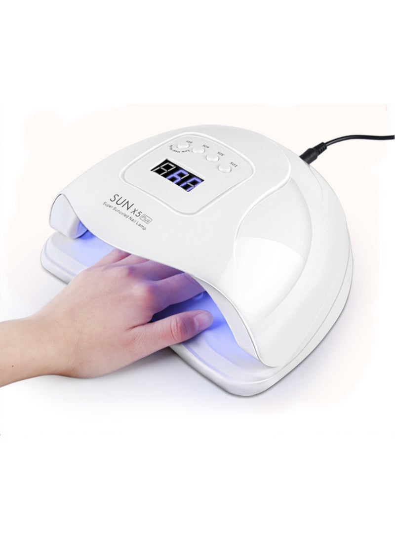 Rock Pow Professional Gel Polish LED Nail Dryer Lamp Nail Dryer Sun X5 Plus 120W 150W 180W 100 240V 50 60Hz LED Nail Lamp for Professional Manicure Salon Nails Polish Curing Manicure Pedicure and Nail Arts Tools White - Image 1