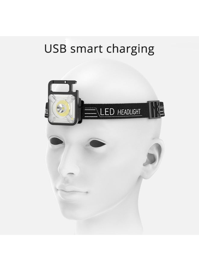 Multi-function Key Chain Lamp Mini Bright Cap Clip Lamp Outdoor Emergency Work Lamp Head Wearing Flashlight Headlamp-Product Specifications:Old Style (headless Rope)  - Image 5