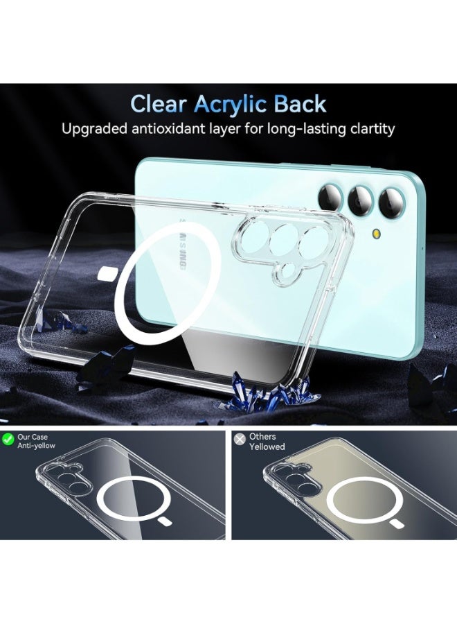 Transparent case for Samsung Galaxy A16 5G, [Anti-yellowing] [Military-grade protection] Slim magnetic shockproof phone case for Samsung A16, transparent - Image 2