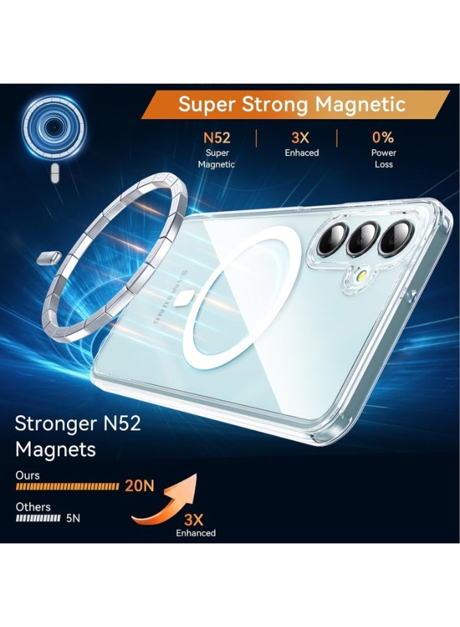 Transparent case for Samsung Galaxy A16 5G, [Anti-yellowing] [Military-grade protection] Slim magnetic shockproof phone case for Samsung A16, transparent - Image 3