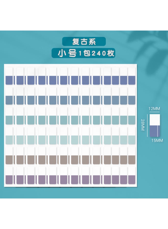 HELPS Morandi Lead Stickers Classified Writing Notes Stickers Color Fluorescent Stickers Bookmarks Transparent Post-it Notes Index Stickers - Image 1