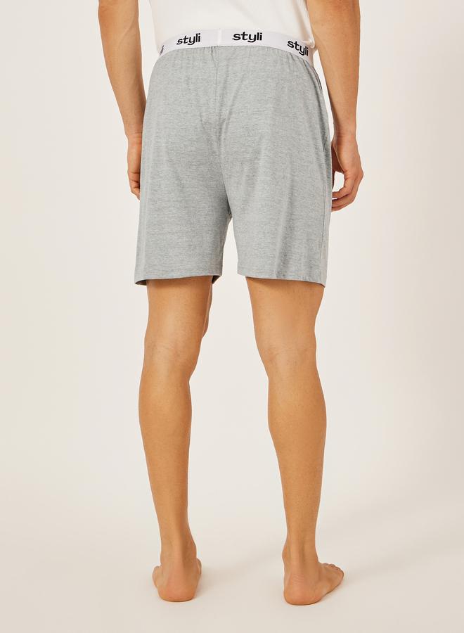 Styli Pack of 2 - Knitted Boxer With Elasticated Waistband  - Image 5