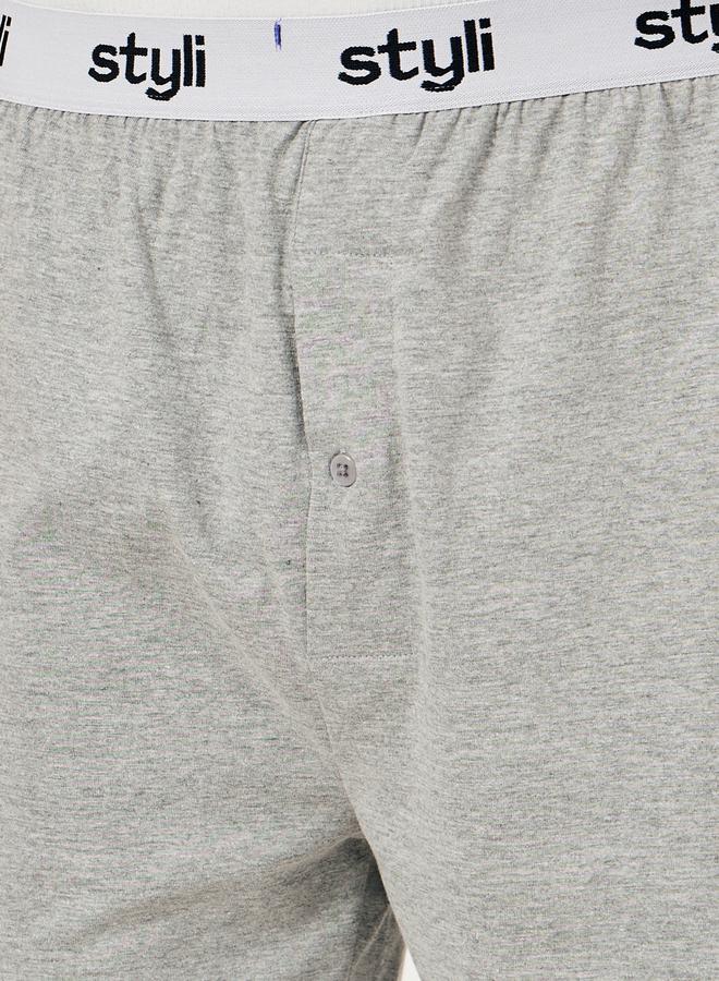 Styli Pack of 2 - Knitted Boxer With Elasticated Waistband  - Image 3