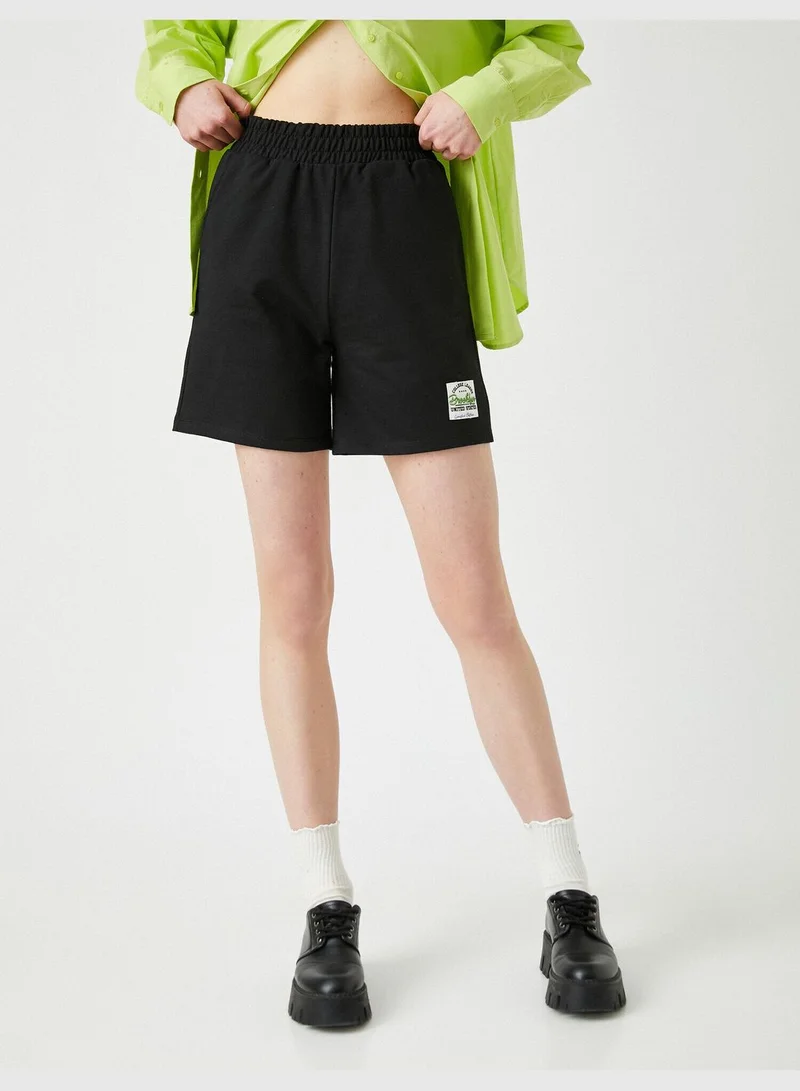 كوتون Elastic Waist Printed Short