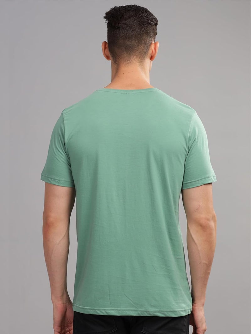 ADRO Men's Ruthless Graphic Printed T-Shirt in Pista Green - Premium Cotton Crew Neck Tee - Image 4