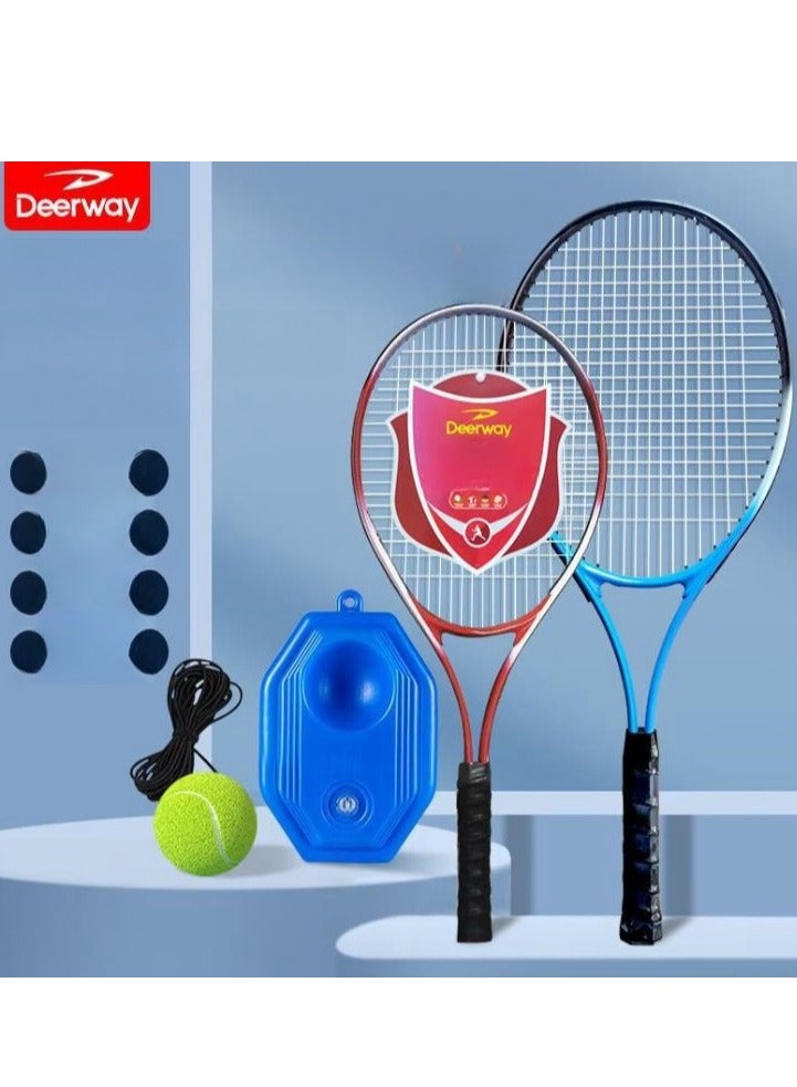 Deerway عدة تدريب التنس من دلهوي - لاعب فردي مع كرة مطاطية مرتدة، مضرب تنس من سبيكة الألمنيوم، مجموعة أدوات تدريب التنس - Image 2