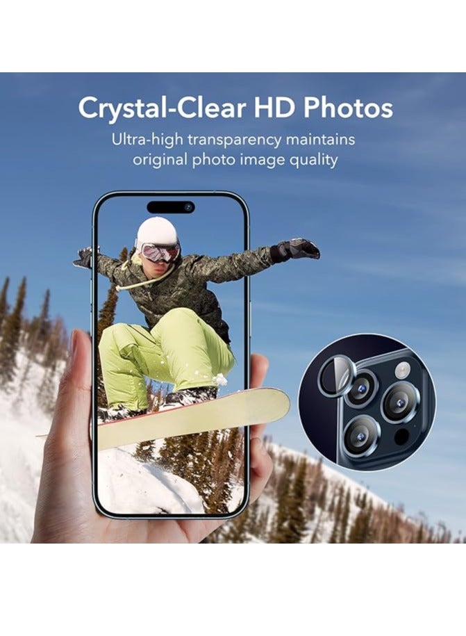 Vitacelli Camera Lens Protector Compatible for iPhone 14 Pro/iPhone 14 Pro Max, [Anti-Scratch] Premium Tempered Glass Film Aluminum Alloy Lens Ring Cover – BLUE  - Image 4