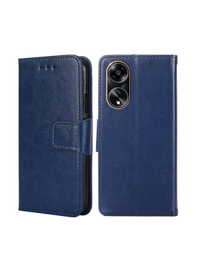 اس-توب جراب هاتف OPPO A1 5G مصنوع من الجلد بنسيج كريستالي - Image 1