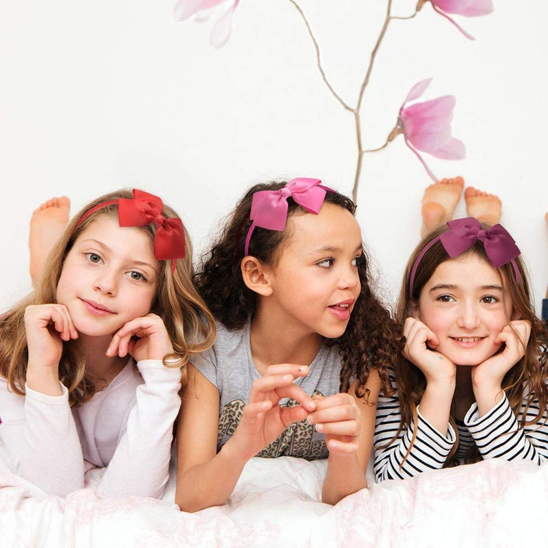 7Rainbows Fashion Cute Red Bow Headband for Girls Toddlers. - Image 5