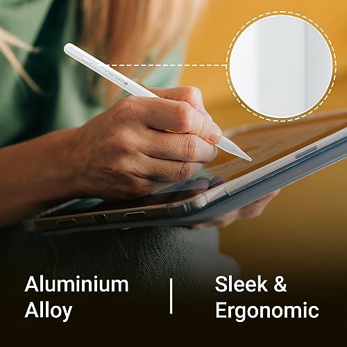 ZEBRONICS Pencil PRO Stylus for iPad, iPad mini, iPad Air, iPad Pro, Palm Rejection, Ultra High Precision, Replaceable Pen Tip, Aluminum Light Weight Body, Magnetic Latch Design, White - Image 4