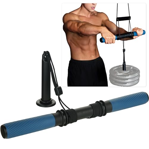 GD Hanging Wrist Roller Forearm Blaster Forearm Strengthener Exercise Equipment Wrist Trainer for Muscle building and Injury prevention Hand Grip Strength Hanging Rope Color Black - Image 1