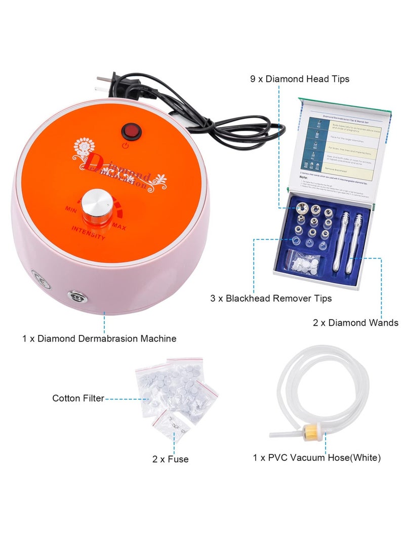 Diamond Microdermabrasion Machine, Professional Dermabrasion Equipment for Facial Skin Care, for Skin Exfoliating, Blackhead Whitehead Removal