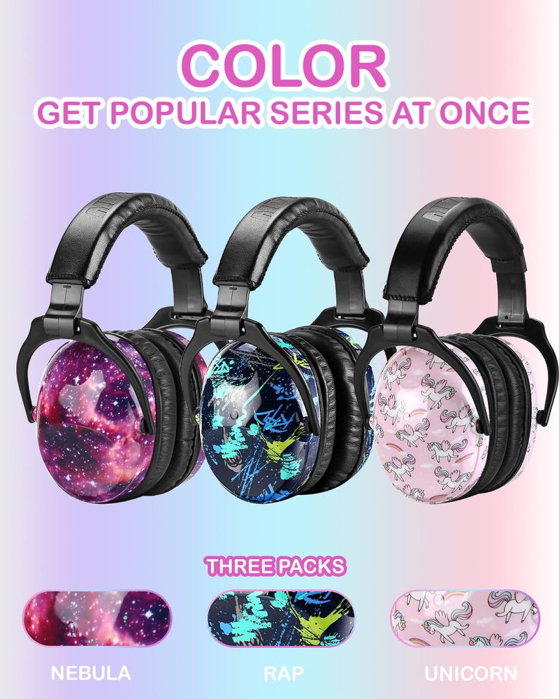 ZOHAN Kids Ear Protection 3 Pack, Noise Canceling Headphones for Monster Jam, Concerts, Fireworks, Air Shows, Autism - Image 4