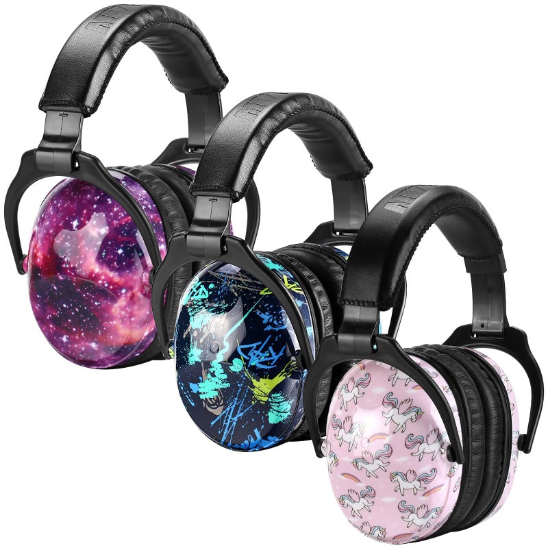 ZOHAN Kids Ear Protection 3 Pack, Noise Canceling Headphones for Monster Jam, Concerts, Fireworks, Air Shows, Autism - Image 1