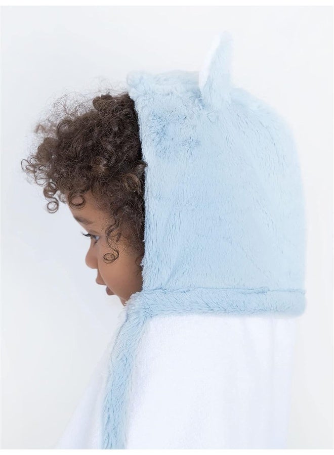 Little Giraffe Luxe Towel with Ears (Blue) - Image 3