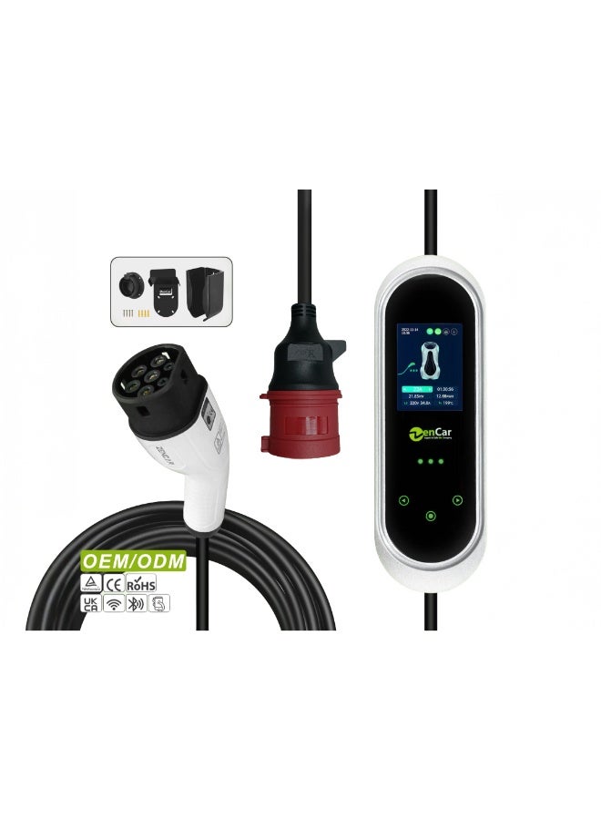 Zencar Model E-Pro Portable EV Charger 22kW Type 2 – 10m Cable, 4 Input Plugs (3 Phase / Single Phase / 220V / Type 2) - Image 4